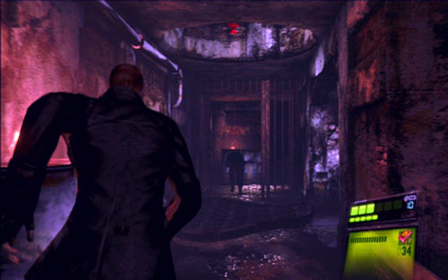 During your march through the corridors, kill enemies along your way and watch out for round holes in the ceiling - Chapter 1 - The Clash with B.O.W. - Jake's campaign - Resident Evil 6 - Game Guide and Walkthrough