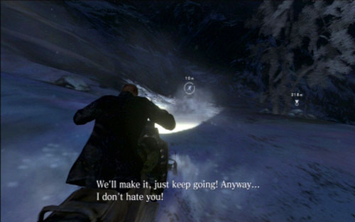 As soon as your hero mentions an avalanche, use the scooter parked nearby - Chapter 2 - Escape From The Wooden Hut - Jake's campaign - Resident Evil 6 - Game Guide and Walkthrough