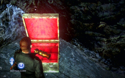 Climb it up and open the crate with skill points - Chapter 2 - The Frozen Cavern - Jake's campaign - Resident Evil 6 - Game Guide and Walkthrough