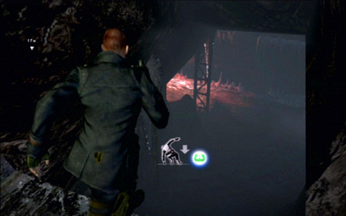 After picking them up you can get back down and then jump down one more level - Chapter 2 - The Frozen Cavern - Jake's campaign - Resident Evil 6 - Game Guide and Walkthrough