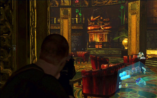 In front of the golden statue two more enemies await you - Chapter 3 - The Buddha Statue - Jake's campaign - Resident Evil 6 - Game Guide and Walkthrough