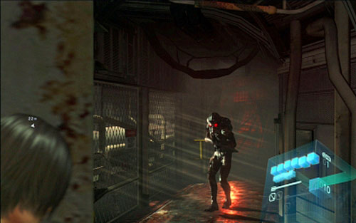 On the other side silently kill another opponent and then very slowly lean out to the corridor - Chapter 1 - Submarine Stealth - Ada's campaign - Resident Evil 6 - Game Guide and Walkthrough