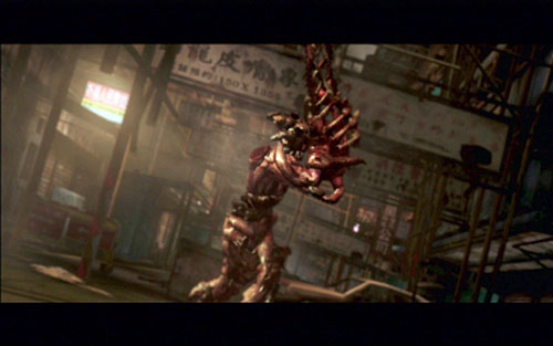 On the other side the fight with chainsaw monster begins - Chapter 3 - Chainsaw Mutant - Ada's campaign - Resident Evil 6 - Game Guide and Walkthrough