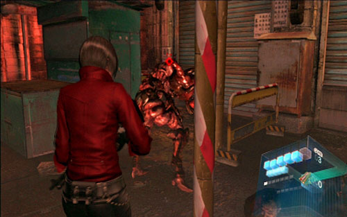 During the fight keep the distance and watch out for zombies roaming around the place - Chapter 3 - Chainsaw Mutant - Ada's campaign - Resident Evil 6 - Game Guide and Walkthrough