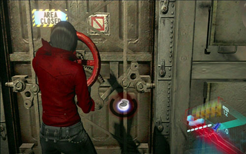 Run forwards until you reach a hatch with the red handwheel - Chapter 4 - Escaping The Mutant - Ada's campaign - Resident Evil 6 - Game Guide and Walkthrough