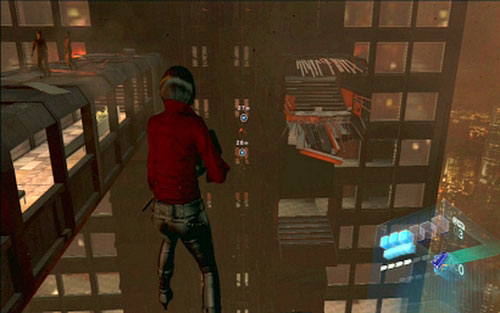 During the next stage of the fight you have to shoot he mutant climbing the building, to save escaping Leon - Chapter 5 - The Final Fight - Ada's campaign - Resident Evil 6 - Game Guide and Walkthrough