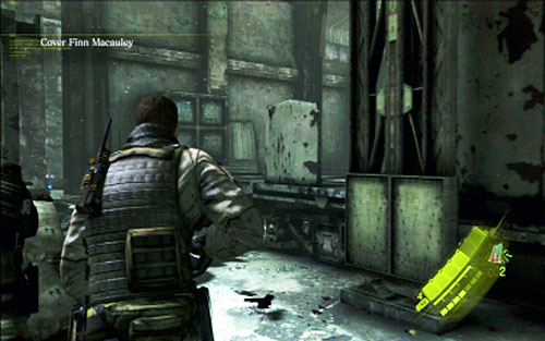 During the scene, where you have to cover the sniper, run to the very end of the right path - Chapter II - Emblems - Chris - Resident Evil 6 - Game Guide and Walkthrough