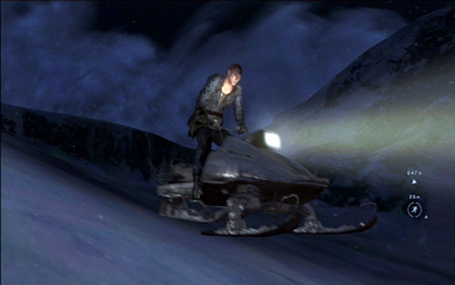 During the escape from an avalanche, at some point there will be big mogul, on which you'll jump - Chapter II - Emblems - Jake - Resident Evil 6 - Game Guide and Walkthrough