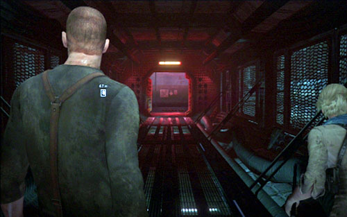 After Ustanak drowns in the lava, climb up the nearby ladder and along with your companion open the door at the end of the sidewalk - Chapter V - Emblems - Jake - Resident Evil 6 - Game Guide and Walkthrough