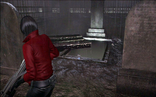 Right after beginning of the stage, move forwards until you reach the hole in the ground - Chapter II - Emblems - Ada Wong - Resident Evil 6 - Game Guide and Walkthrough