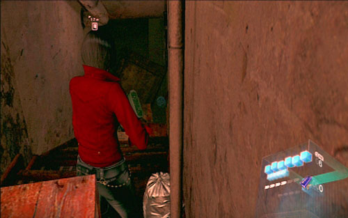 There is overturned cabinet, under which you can find the fourth artifact - Chapter III - Emblems - Ada Wong - Resident Evil 6 - Game Guide and Walkthrough