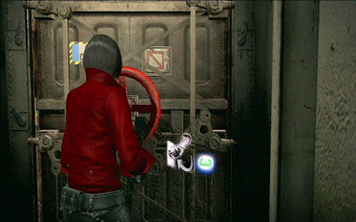 While escaping the mutated beast, you'll reach a hatch with the red handwheel - Chapter IV - Emblems - Ada Wong - Resident Evil 6 - Game Guide and Walkthrough