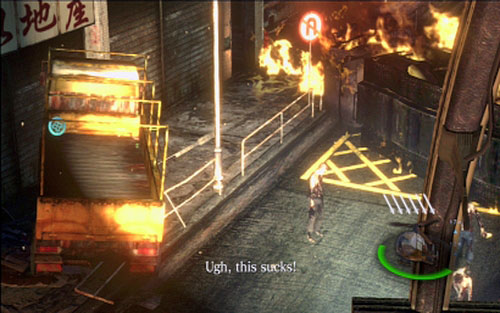 Right after the stage begins, hold LT and aim to the left - Chapter V - Emblems - Ada Wong - Resident Evil 6 - Game Guide and Walkthrough