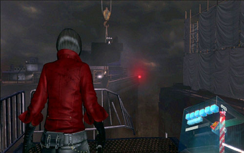 When you leave the helicopter, use the zipline to jump to the cargo hanging on the line - Chapter V - Emblems - Ada Wong - Resident Evil 6 - Game Guide and Walkthrough