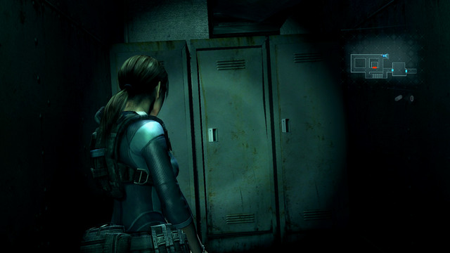 When you pick it up, move through the door on left and go forward - Into the Depths - part I - Episode 1 - Resident Evil: Revelations - Game Guide and Walkthrough