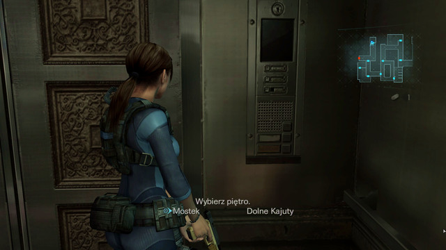 Destroy a padlock with a knife and then go to the elevator - Double Mystery - part II - Episode 2 - Resident Evil: Revelations - Game Guide and Walkthrough