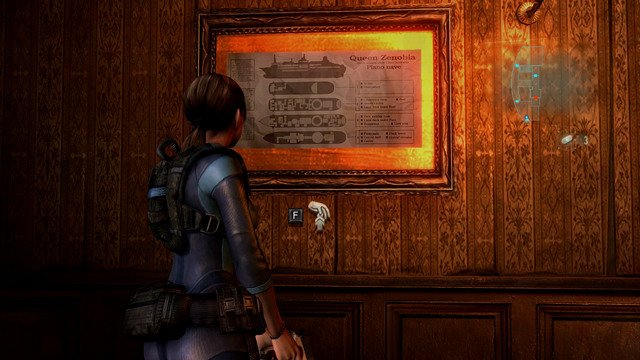 Behind the door with helmet you find a well furnitured room - Ghosts of Veltro - part II - Episode 3 - Resident Evil: Revelations - Game Guide and Walkthrough