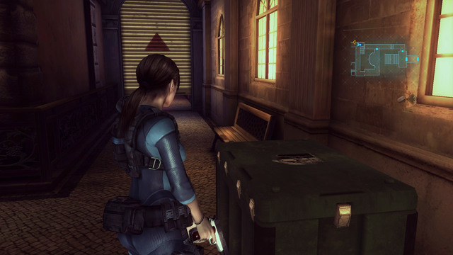 You find there also a chest which lets you add upgrades to your weapon and a half closed passage next to it - Ghosts of Veltro - part II - Episode 3 - Resident Evil: Revelations - Game Guide and Walkthrough