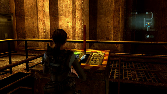 Now you can return to the elevator, use a key on the proper panel and then pull the lever - A Nightmare Revisited - Episode 4 - Resident Evil: Revelations - Game Guide and Walkthrough