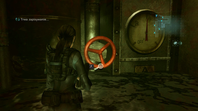 Next to it, you find a red valve which can cut off the hot steam for ever - Secrets Uncovered - part II - Episode 5 - Resident Evil: Revelations - Game Guide and Walkthrough