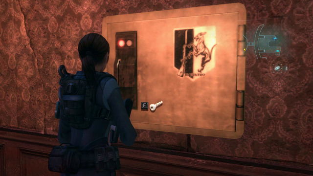 When you get into an elevator, choose a Deck option, ride up and search all the room - The Regia Solis - part I - Episode 7 - Resident Evil: Revelations - Game Guide and Walkthrough