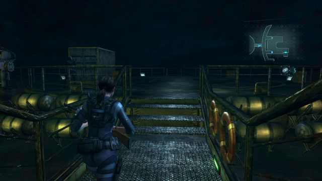 When you collect everything, get onto a deck and head for a helicopter landing killing beasts on your way - The Regia Solis - part I - Episode 7 - Resident Evil: Revelations - Game Guide and Walkthrough