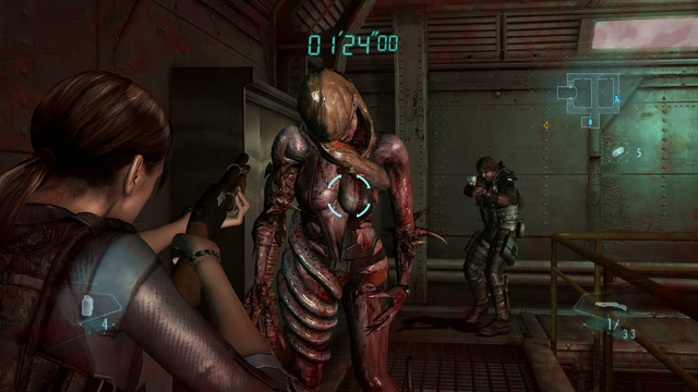 When you get to the ramp, turn quickly right and avoid mutated Rachel - The Regia Solis - part II - Episode 7 - Resident Evil: Revelations - Game Guide and Walkthrough