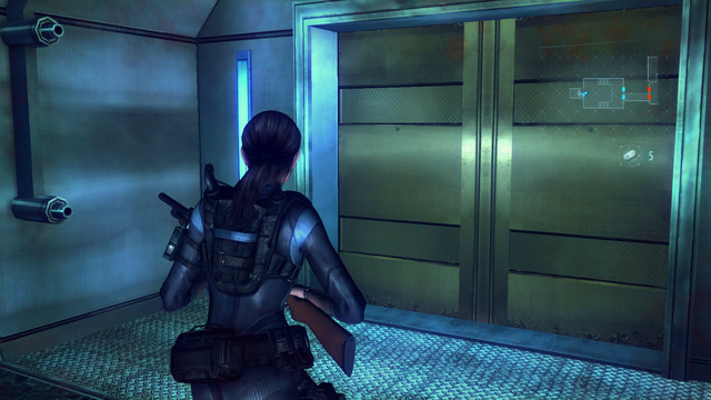 Nearby elevator takes you onto a next level of laboratory - All on the Line - part III - Episode 8 - Resident Evil: Revelations - Game Guide and Walkthrough