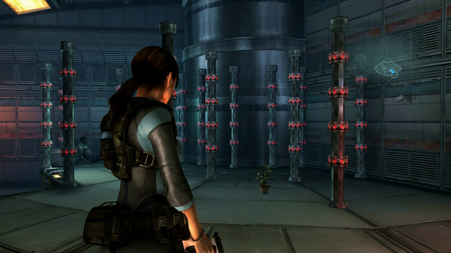 It takes you a level lower, where you run into a laser labyrinth - No Exit - part II - Episode 9 - Resident Evil: Revelations - Game Guide and Walkthrough