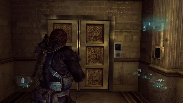 When area is cleared enter the elevator and head for the bridge - Tangled Webs - part I - Episode 10 - Resident Evil: Revelations - Game Guide and Walkthrough