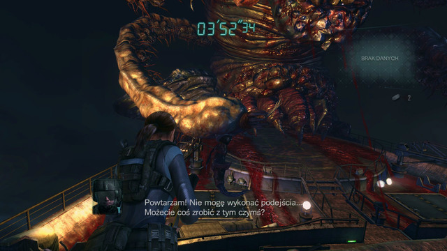 Beast has two types of attacks: with a tentacle and missiles - Revelations - part I - Episode 11 - Resident Evil: Revelations - Game Guide and Walkthrough
