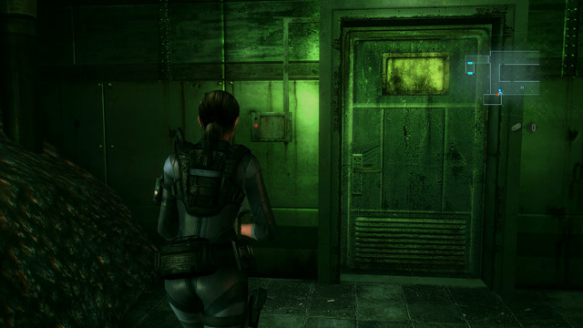 On the other side of the room you find a closed door, which you have to open playing a minigame - Episodes 6-12 - Handprints - Resident Evil: Revelations - Game Guide and Walkthrough
