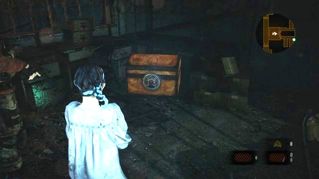 While opening the crate, keep your eye on the dial, its color and the bar on the right, which represents your progress into opening - Lockpicking - Resident Evil: Revelations 2 - Game Guide and Walkthrough