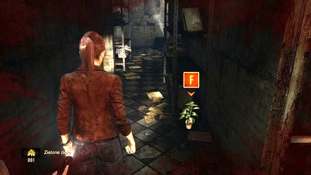 The green herb that you find along your path heals your wounds. - Escape the facility - Penal Colony - Claire - Resident Evil: Revelations 2 - Game Guide and Walkthrough