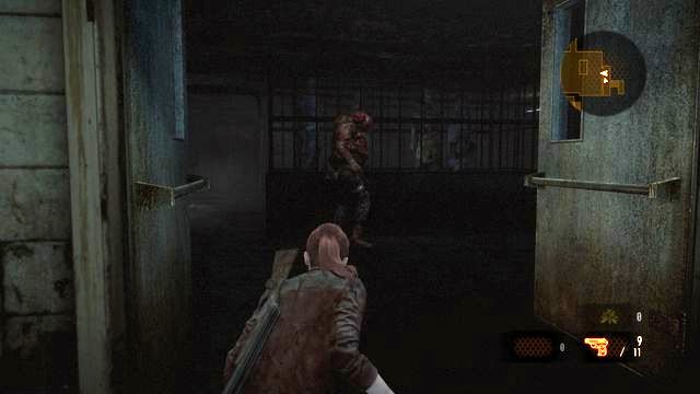 After you open the door, shoot the enemy quickly, to prevent him from coming too close - Go to the tower - Contemplation- Claire - Resident Evil: Revelations 2 - Game Guide and Walkthrough