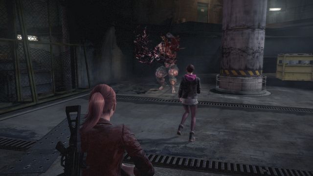 During the battle, watch out for Neils long arm, which will activate after the first time you heat up the enemy. - Fight with Neil - Judgement - Claire - Resident Evil: Revelations 2 - Game Guide and Walkthrough