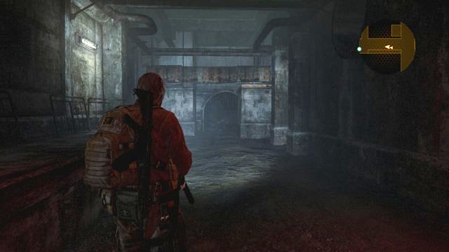 At the end of the corridor, you will find a machine gun (if youve opened the passage in Claires Campaign). - Leave the sewers - Judgement - Barry - Resident Evil: Revelations 2 - Game Guide and Walkthrough