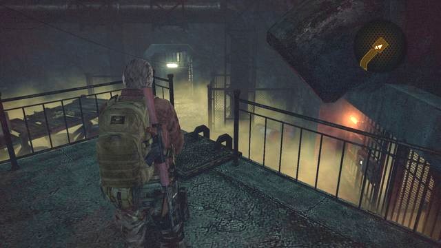 Eliminate some enemies seen from above, it will make moving easier after you get down. - Follow Alex - Metamorphosis - Barry - Resident Evil: Revelations 2 - Game Guide and Walkthrough