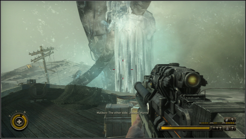Again you will stuck between the icicles [1] - Chapter 5 - p. 2 - Walkthrough - Resistance 3 - Game Guide and Walkthrough