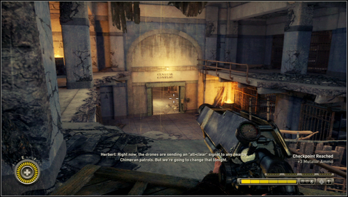If you deactivate it the metal door on the lower floor will open [1] - Chapter 15 - p. 1 - Walkthrough - Resistance 3 - Game Guide and Walkthrough
