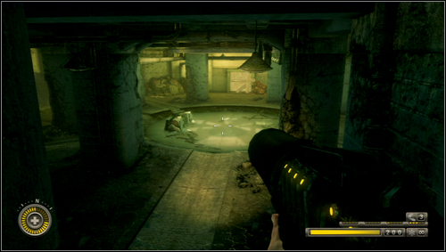 After few steps jump into the hole in the floor and you'll find a bigger room [1] - Chapter 16 - p. 1 - Walkthrough - Resistance 3 - Game Guide and Walkthrough