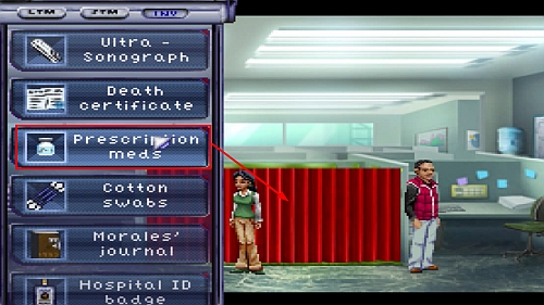 As Ray, click on the Red curtain and give Morales FTTN to Ozzy during the conversation - Hospital- Anna and Ray - Walkthrough - Resonance - Game Guide and Walkthrough