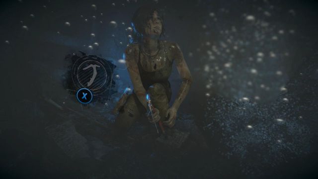 When Lara will start drowning, immediately start quickly pressing the X button on the pad - Syria - Search the tombs corridors - Walkthrough - Rise of the Tomb Raider - Game Guide and Walkthrough