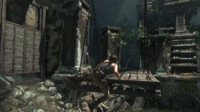 Swim to the other side, near the rock ledges shown on the picture above - Syria - Climb to the top of the main chamber of the tomb - Walkthrough - Rise of the Tomb Raider - Game Guide and Walkthrough