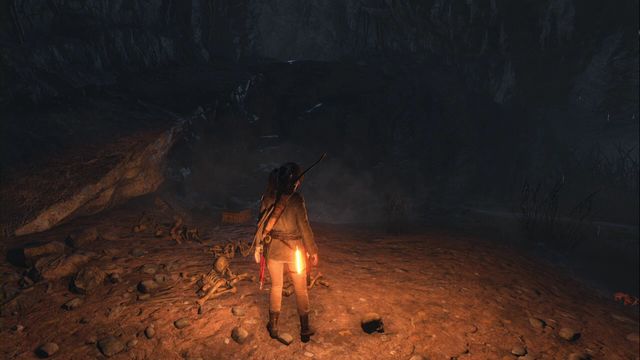 You can gain access into the cave when you, during the mission in the Soviet Installation, learn to craft explosives and obtain the assault rifle - Relics - Siberian Wilderness - Rise of the Tomb Raider - Game Guide and Walkthrough