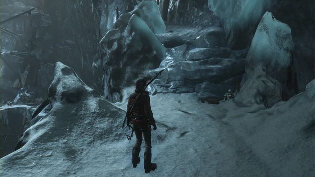 In the other part of the cave, by the ledge, at which you exit the Tomb, with the exit path on your right - Relics - Glacial Caverns - Rise of the Tomb Raider - Game Guide and Walkthrough