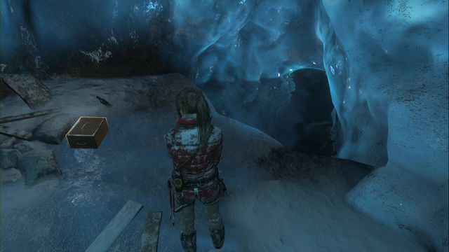 While swimming towards the camp, dive into the recess on your right - Relics - Glacial Caverns - Rise of the Tomb Raider - Game Guide and Walkthrough