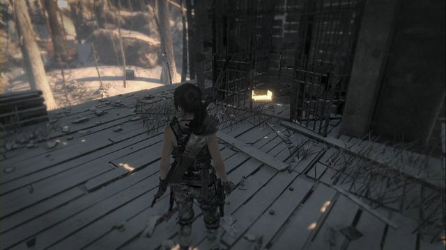 Inside the building, climb up and then jump onto the platform closer to the center - Relics - Soviet Installation - Rise of the Tomb Raider - Game Guide and Walkthrough
