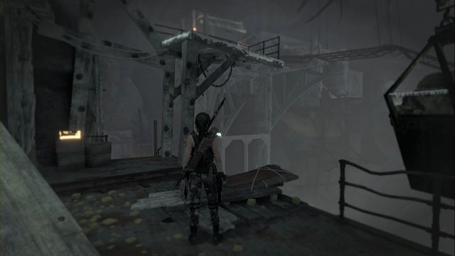 Inside the Red Mines, a bit past the camp, where you need to push down the carts using the hanging containers - Relics - Soviet Installation - Rise of the Tomb Raider - Game Guide and Walkthrough