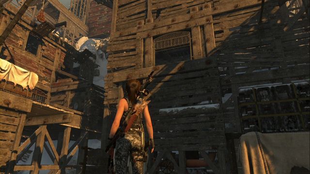 After you reach the upper part of the copper mill (near the tomb entrance), before you climb the stairs to the next building, find a passage covered with a cloth, on the right - Relics - Soviet Installation - Rise of the Tomb Raider - Game Guide and Walkthrough
